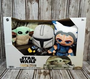 Star Wars Mandalorian His Name is Grogu 8” Plush Grogu & Ahsoka Tano 3pk NIB